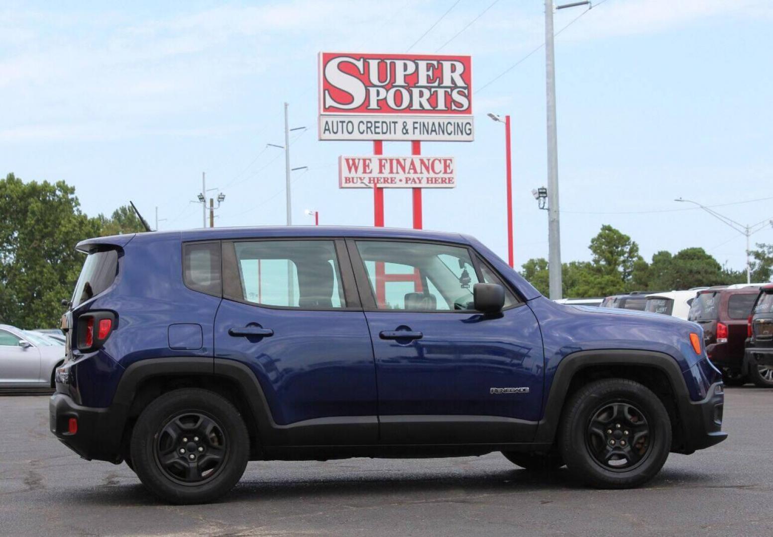 2016 Blue Jeep Renegade Sport FWD (ZACCJAAT3GP) with an 2.4L L4 DOHC 16V engine, 6M transmission, located at 4301 NW 39th , Oklahoma City, OK, 73112, (405) 949-5600, 35.512135, -97.598671 - NO DRIVERS LICENCE NO-FULL COVERAGE INSURANCE-NO CREDIT CHECK. COME ON OVER TO SUPERSPORTS AND TAKE A LOOK AND TEST DRIVE. PLEASE GIVE US A CALL AT (405) 949-5600. NO LICENSIA DE MANEJAR- NO SEGURO DE COBERTURA TOTAL- NO VERIFICACCION DE CREDITO. POR FAVOR VENGAN A SUPERSPORTS, ECHE UN - Photo#3