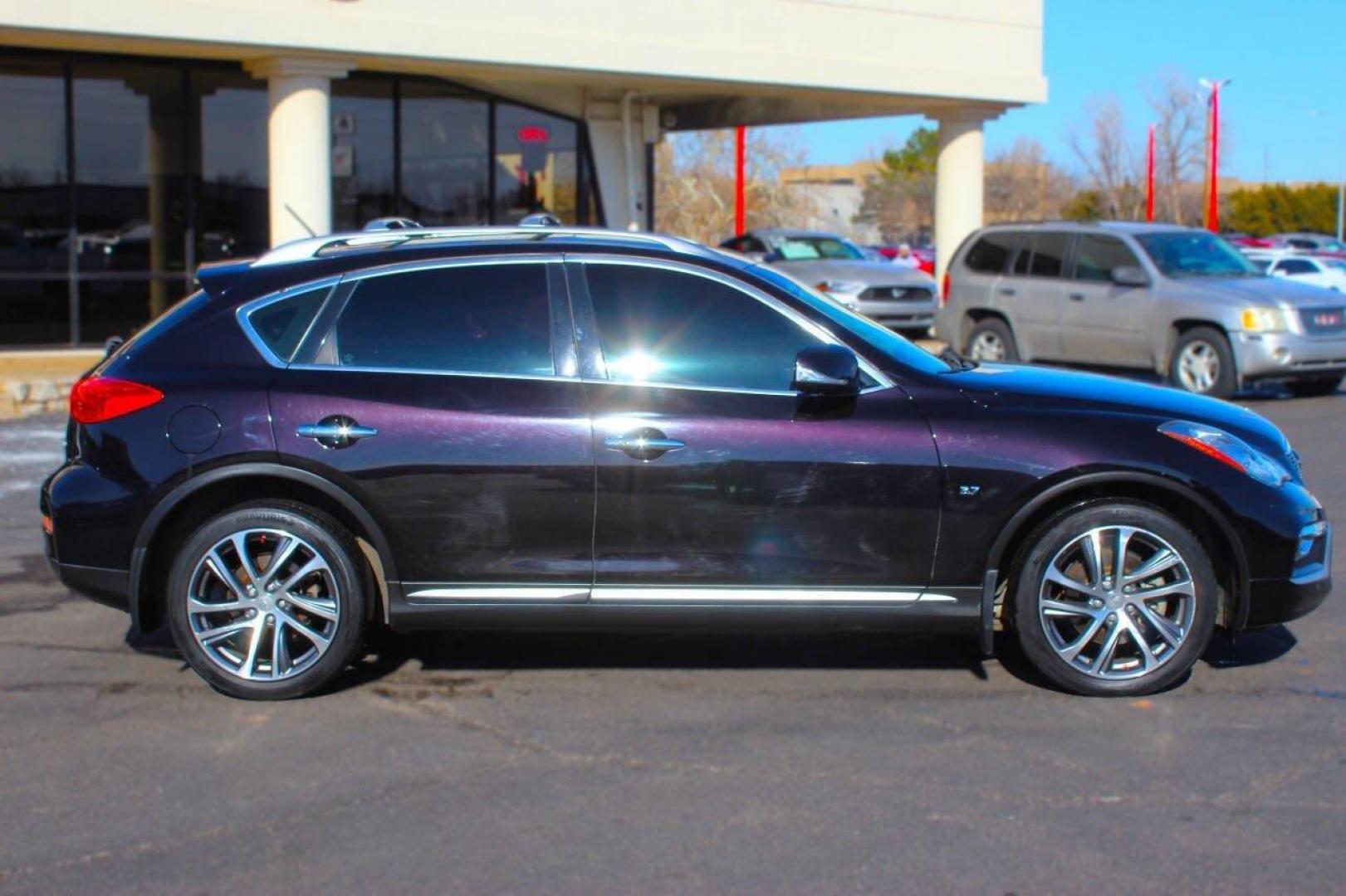 2016 Purple Infiniti QX50 Base AWD (JN1BJ0RR7GM) with an 3.7L V6 DOHC 24V engine, 7A transmission, located at 4301 NW 39th , Oklahoma City, OK, 73112, (405) 949-5600, 35.512135, -97.598671 - NO DRIVERS LICENCE NO-FULL COVERAGE INSURANCE-NO CREDIT CHECK. COME ON OVER TO SUPERSPORTS AND TAKE A LOOK AND TEST DRIVE. PLEASE GIVE US A CALL AT (405) 949-5600 . NO LICENSIA DE MANEJAR- NO SEGURO DE COBERTURA TOTAL- NO VERIFICACCION DE CREDITO. POR FAVOR VENGAN A SUPERSPORTS, ECHE UN - Photo#2