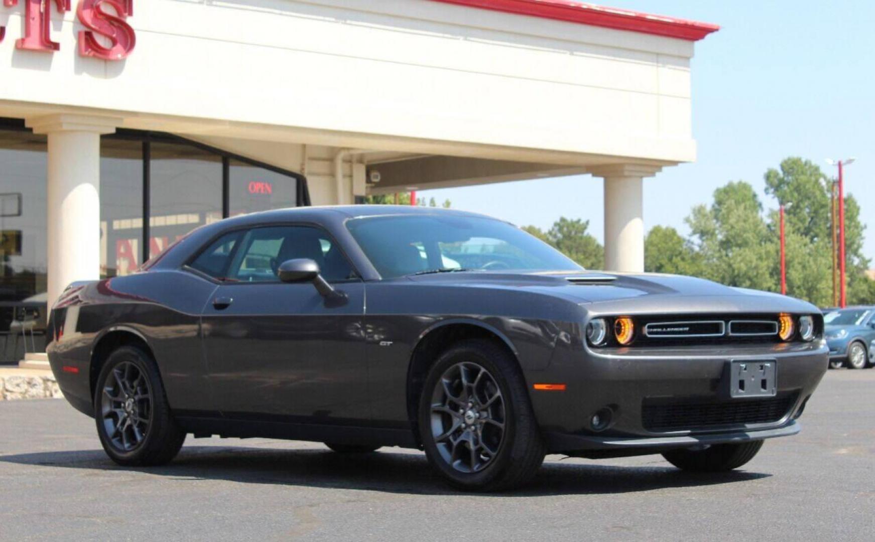 2018 Gray Dodge Challenger GT (2C3CDZGG2JH) with an 3.6L V6 DOHC 24V engine, 8A transmission, located at 4301 NW 39th , Oklahoma City, OK, 73112, (405) 949-5600, 35.512135, -97.598671 - Photo#2