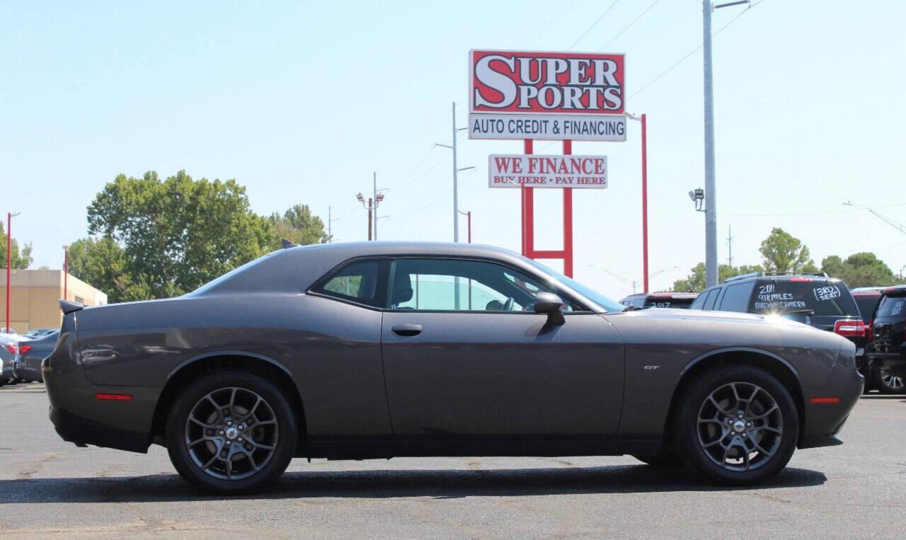 2018 Gray Dodge Challenger GT (2C3CDZGG2JH) with an 3.6L V6 DOHC 24V engine, 8A transmission, located at 4301 NW 39th , Oklahoma City, OK, 73112, (405) 949-5600, 35.512135, -97.598671 - Photo#3