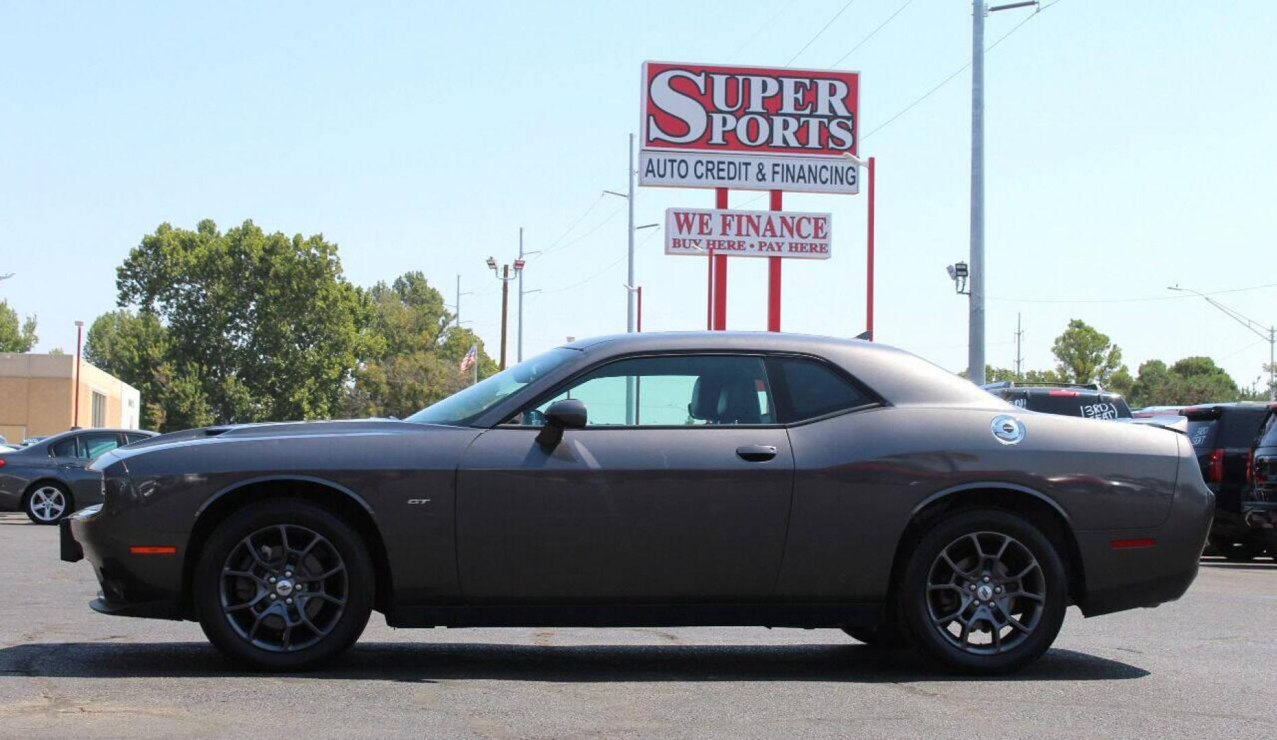 2018 Gray Dodge Challenger GT (2C3CDZGG2JH) with an 3.6L V6 DOHC 24V engine, 8A transmission, located at 4301 NW 39th , Oklahoma City, OK, 73112, (405) 949-5600, 35.512135, -97.598671 - Photo#6