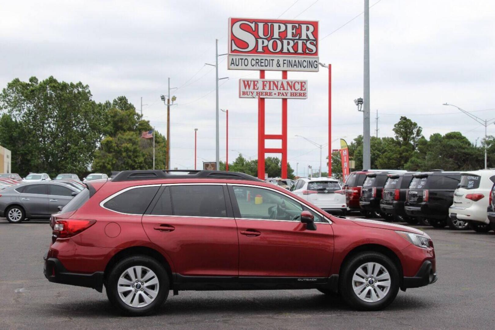 2019 Red Subaru Outback 2.5i Premium (4S4BSAHC1K3) with an 2.5L H4 DOHC 16V engine, CVT transmission, located at 4301 NW 39th , Oklahoma City, OK, 73112, (405) 949-5600, 35.512135, -97.598671 - Photo#3