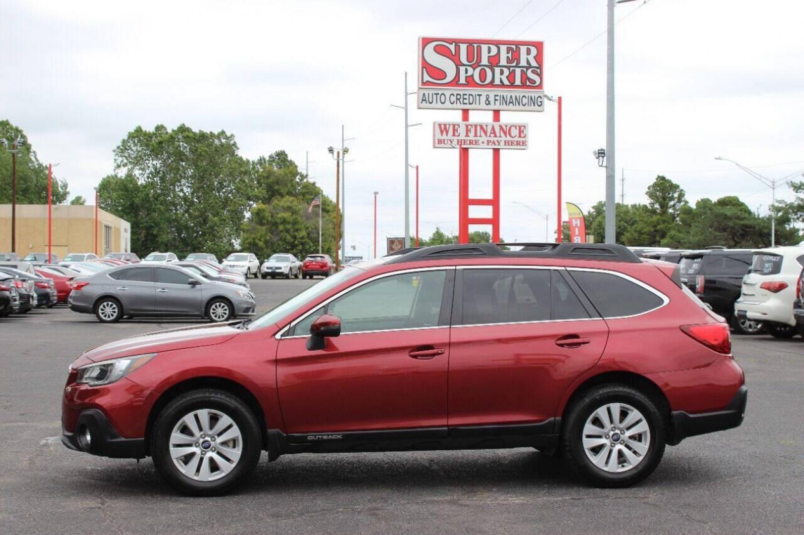 2019 Red Subaru Outback 2.5i Premium (4S4BSAHC1K3) with an 2.5L H4 DOHC 16V engine, CVT transmission, located at 4301 NW 39th , Oklahoma City, OK, 73112, (405) 949-5600, 35.512135, -97.598671 - Photo#6