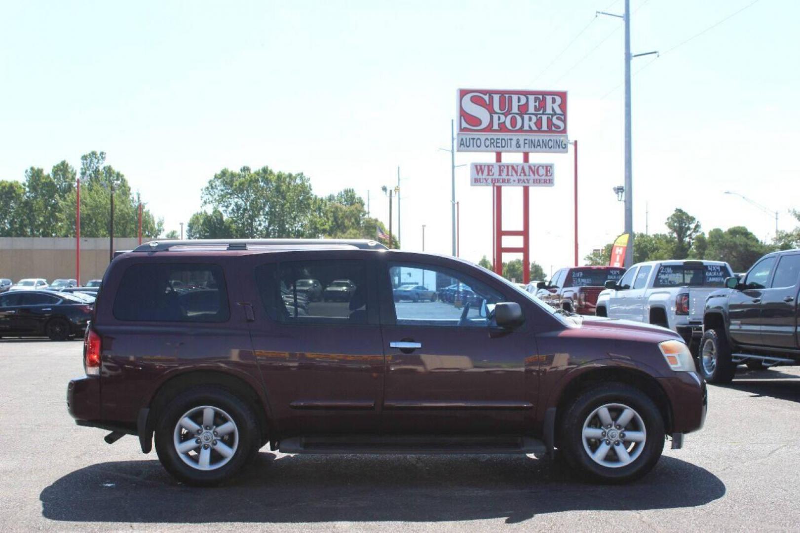 2015 Burgundy Nissan Armada SL 2WD (5N1BA0NDXFN) with an 5.6L V8 DOHC 32V FFV engine, 5-Speed Automatic transmission, located at 4301 NW 39th , Oklahoma City, OK, 73112, (405) 949-5600, 35.512135, -97.598671 - NO DRIVERS LICENCE NO-FULL COVERAGE INSURANCE-NO CREDIT CHECK. COME ON OVER TO SUPERSPORTS AND TAKE A LOOK AND TEST DRIVE. PLEASE GIVE US A CALL AT (405) 949-5600. NO LICENSIA DE MANEJAR- NO SEGURO DE COBERTURA TOTAL- NO VERIFICACCION DE CREDITO. POR FAVOR VENGAN A SUPERSPORTS, ECHE UN - Photo#3