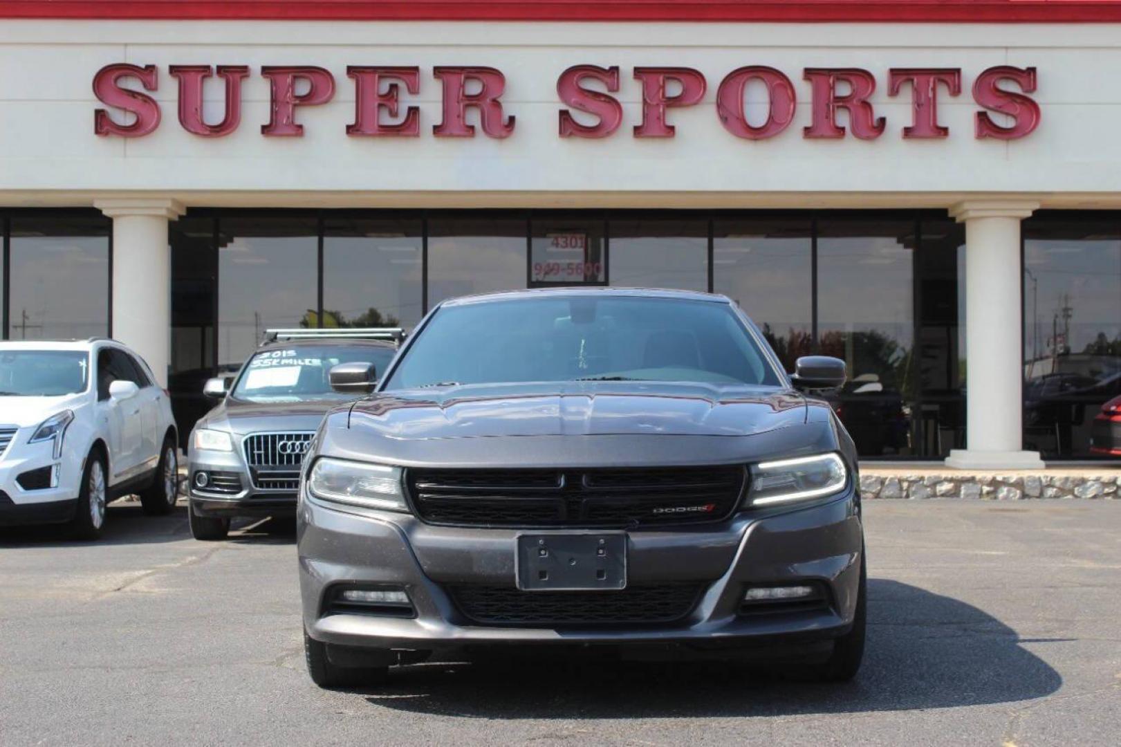 2016 Gray Dodge Charger SXT AWD (2C3CDXJG4GH) with an 3.6L V6 DOHC 24V engine, 8A transmission, located at 4301 NW 39th , Oklahoma City, OK, 73112, (405) 949-5600, 35.512135, -97.598671 - Photo#0