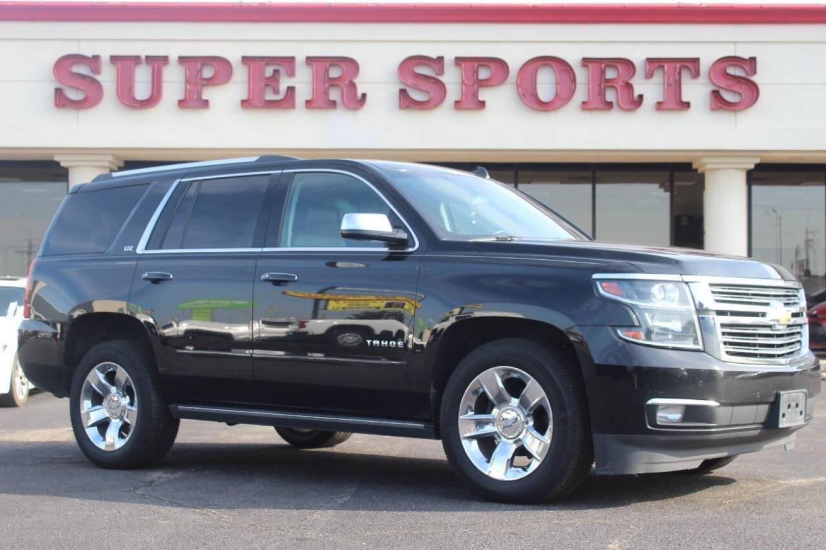 2015 Black Chevrolet Tahoe LTZ 4WD (1GNSKCKC9FR) with an 5.3L V8 OHV 16V engine, 6-Speed Automatic transmission, located at 4301 NW 39th , Oklahoma City, OK, 73112, (405) 949-5600, 35.512135, -97.598671 - NO DRIVERS LICENCE NO-FULL COVERAGE INSURANCE-NO CREDIT CHECK. COME ON OVER TO SUPERSPORTS AND TAKE A LOOK AND TEST DRIVE. PLEASE GIVE US A CALL AT (405) 949-5600. NO LICENSIA DE MANEJAR- NO SEGURO DE COBERTURA TOTAL- NO VERIFICACCION DE CREDITO. POR FAVOR VENGAN A SUPERSPORTS, ECHE UN - Photo#0