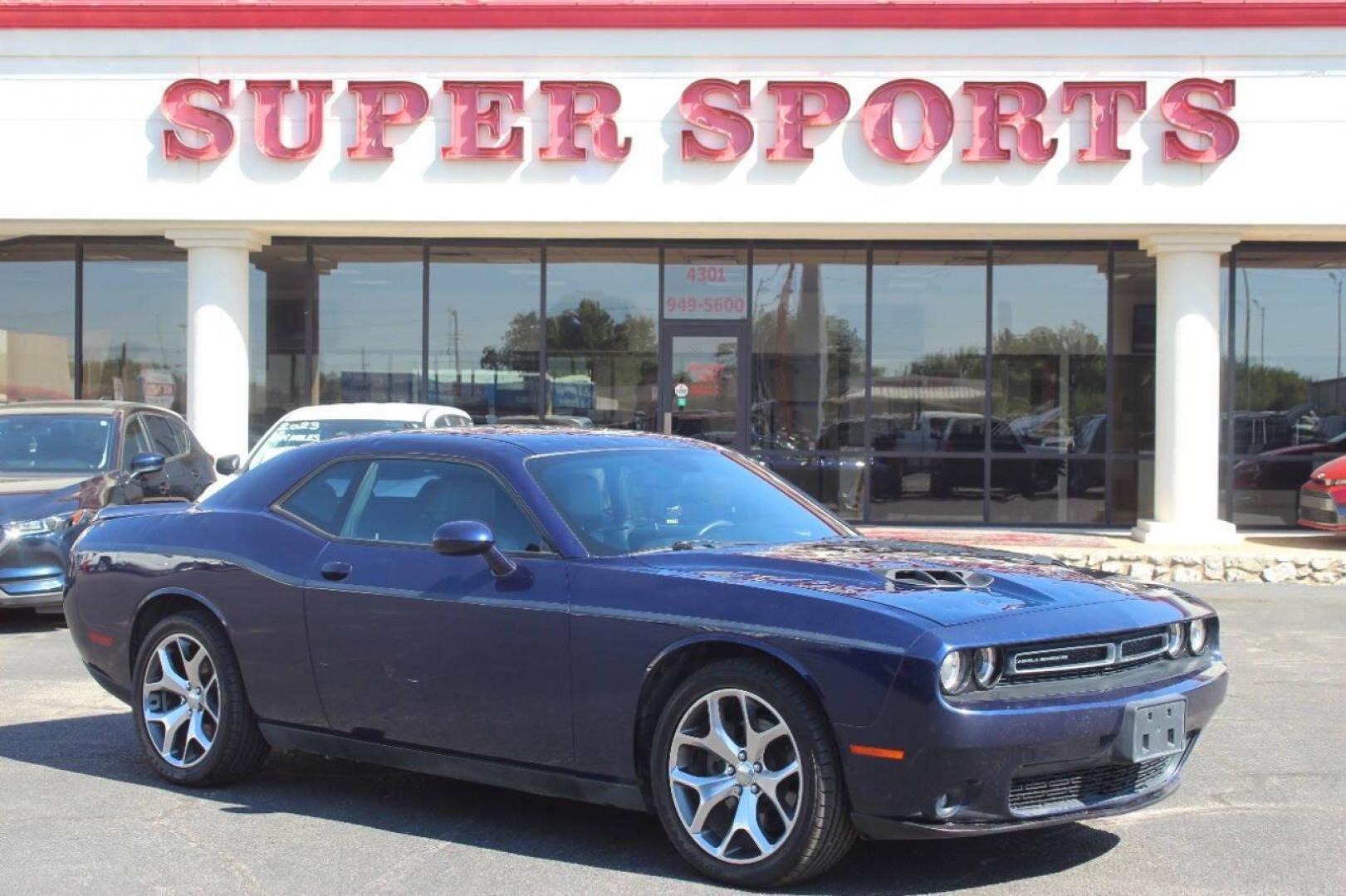 2015 Blue Dodge Challenger SXT Plus (2C3CDZBG9FH) with an 3.6L V6 DOHC 24V engine, 5-Speed Automatic transmission, located at 4301 NW 39th , Oklahoma City, OK, 73112, (405) 949-5600, 35.512135, -97.598671 - MUST SEE. NO DRIVERS LICENCE NO-FULL COVERAGE INSURANCE-NO CREDIT CHECK. COME ON OVER TO SUPERSPORTS AND TAKE A LOOK AND TEST DRIVE. PLEASE GIVE US A CALL AT (405) 949-5600. NO LICENSIA DE MANEJAR- NO SEGURO DE COBERTURA TOTAL- NO VERIFICACCION DE CREDITO. POR FAVOR VENGAN A SUPERS - Photo#0