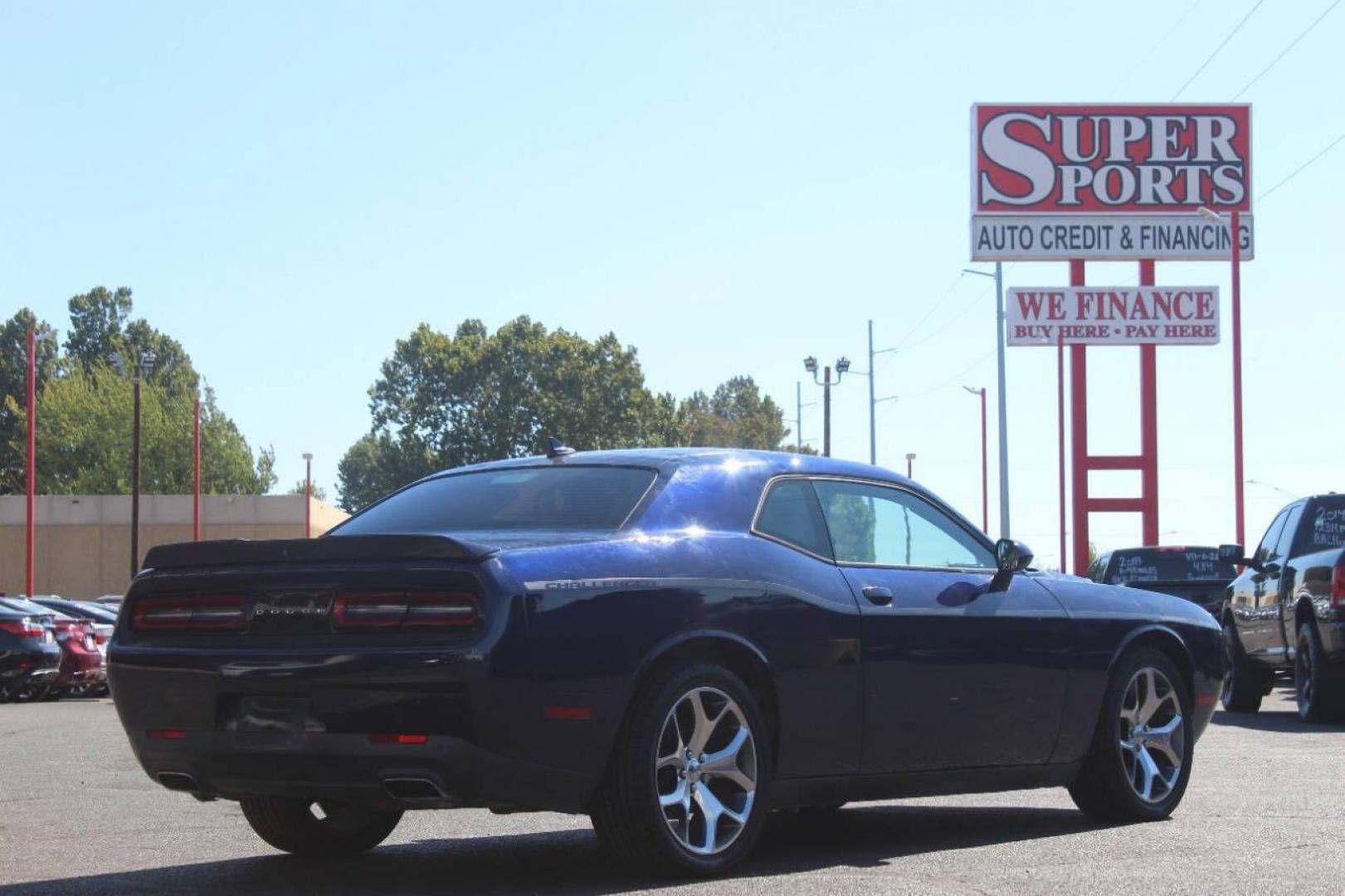 2015 Blue Dodge Challenger SXT Plus (2C3CDZBG9FH) with an 3.6L V6 DOHC 24V engine, 5-Speed Automatic transmission, located at 4301 NW 39th , Oklahoma City, OK, 73112, (405) 949-5600, 35.512135, -97.598671 - MUST SEE. NO DRIVERS LICENCE NO-FULL COVERAGE INSURANCE-NO CREDIT CHECK. COME ON OVER TO SUPERSPORTS AND TAKE A LOOK AND TEST DRIVE. PLEASE GIVE US A CALL AT (405) 949-5600. NO LICENSIA DE MANEJAR- NO SEGURO DE COBERTURA TOTAL- NO VERIFICACCION DE CREDITO. POR FAVOR VENGAN A SUPERS - Photo#3