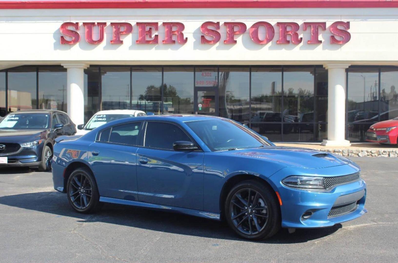 2021 Blue Dodge Charger GT AWD (2C3CDXMGXMH) with an 3.6L V6 DOHC 24V engine, 8A transmission, located at 4301 NW 39th , Oklahoma City, OK, 73112, (405) 949-5600, 35.512135, -97.598671 - NO DRIVERS LICENCE NO-FULL COVERAGE INSURANCE-NO CREDIT CHECK. COME ON OVER TO SUPERSPORTS AND TAKE A LOOK AND TEST DRIVE. PLEASE GIVE US A CALL AT (405) 949-5600. NO LICENSIA DE MANEJAR- NO SEGURO DE COBERTURA TOTAL- NO VERIFICACCION DE CREDITO. POR FAVOR VENGAN A SUPERSPORTS, ECHE UN - Photo#0