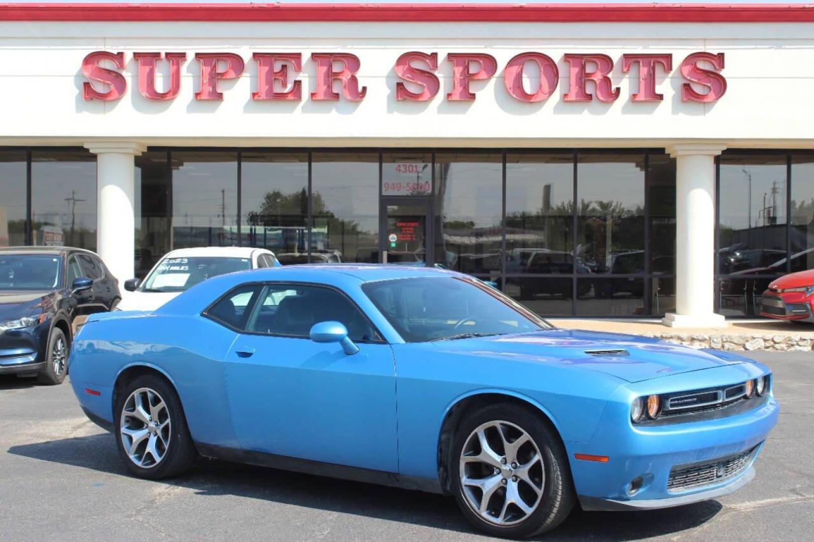 2016 Blue Dodge Challenger SXT (2C3CDZAG5GH) with an 3.6L V6 DOHC 24V engine, 5A transmission, located at 4301 NW 39th , Oklahoma City, OK, 73112, (405) 949-5600, 35.512135, -97.598671 - NO DRIVERS LICENCE NO-FULL COVERAGE INSURANCE-NO CREDIT CHECK. COME ON OVER TO SUPERSPORTS AND TAKE A LOOK AND TEST DRIVE. PLEASE GIVE US A CALL AT (405) 949-5600. NO LICENSIA DE MANEJAR- NO SEGURO DE COBERTURA TOTAL- NO VERIFICACCION DE CREDITO. POR FAVOR VENGAN A SUPERSPORTS, ECHE UN - Photo#0