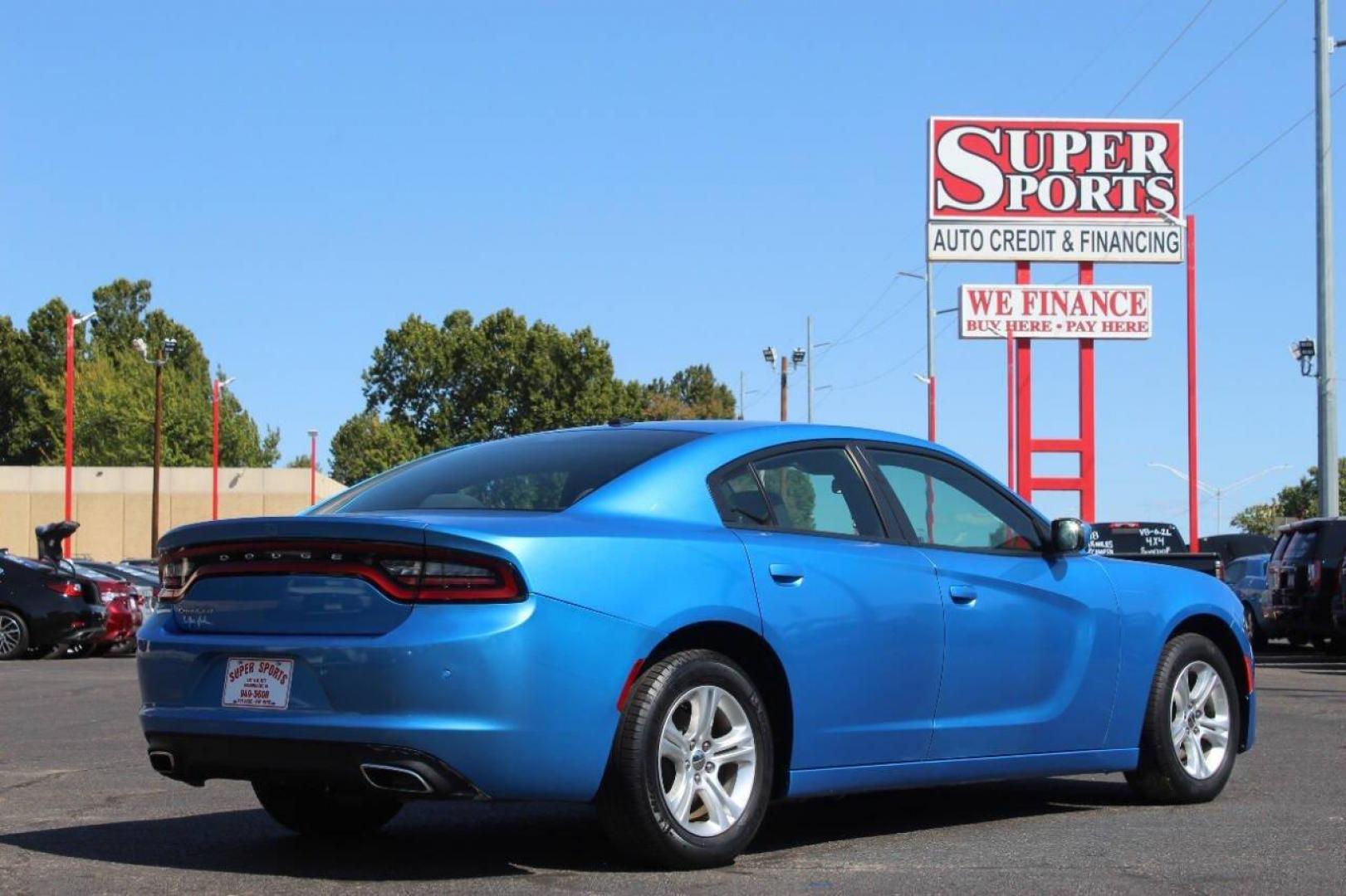 2019 Blue Dodge Charger SXT (2C3CDXBG1KH) with an 3.6L V6 DOHC 24V engine, 8A transmission, located at 4301 NW 39th , Oklahoma City, OK, 73112, (405) 949-5600, 35.512135, -97.598671 - NO DRIVERS LICENCE NO-FULL COVERAGE INSURANCE-NO CREDIT CHECK. COME ON OVER TO SUPERSPORTS AND TAKE A LOOK AND TEST DRIVE. PLEASE GIVE US A CALL AT (405) 949-5600. NO LICENSIA DE MANEJAR- NO SEGURO DE COBERTURA TOTAL- NO VERIFICACCION DE CREDITO. POR FAVOR VENGAN A SUPERSPORTS, ECHE UN - Photo#3