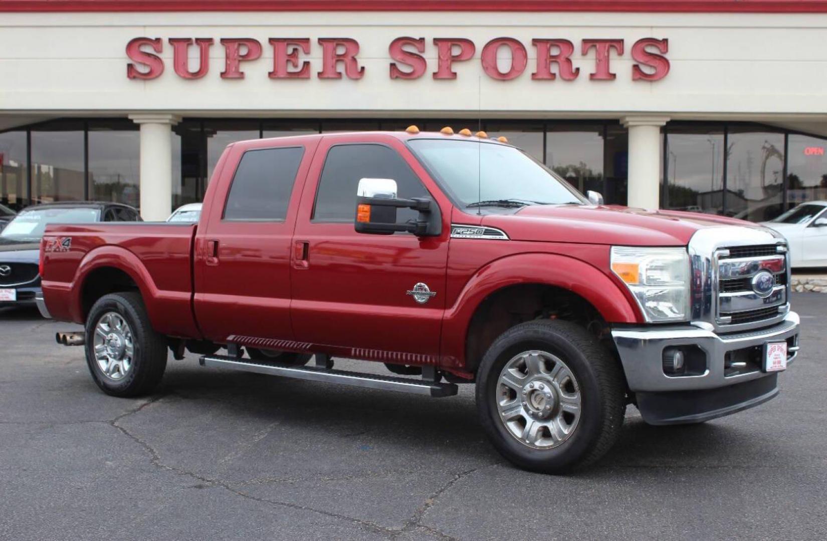 2015 Red Ford F-250 SD King Ranch Crew Cab 4WD (1FT7W2BT3FE) with an 6.7L V8 OHV 16V DIESEL engine, 6-Speed Automatic transmission, located at 4301 NW 39th , Oklahoma City, OK, 73112, (405) 949-5600, 35.512135, -97.598671 - Photo#0