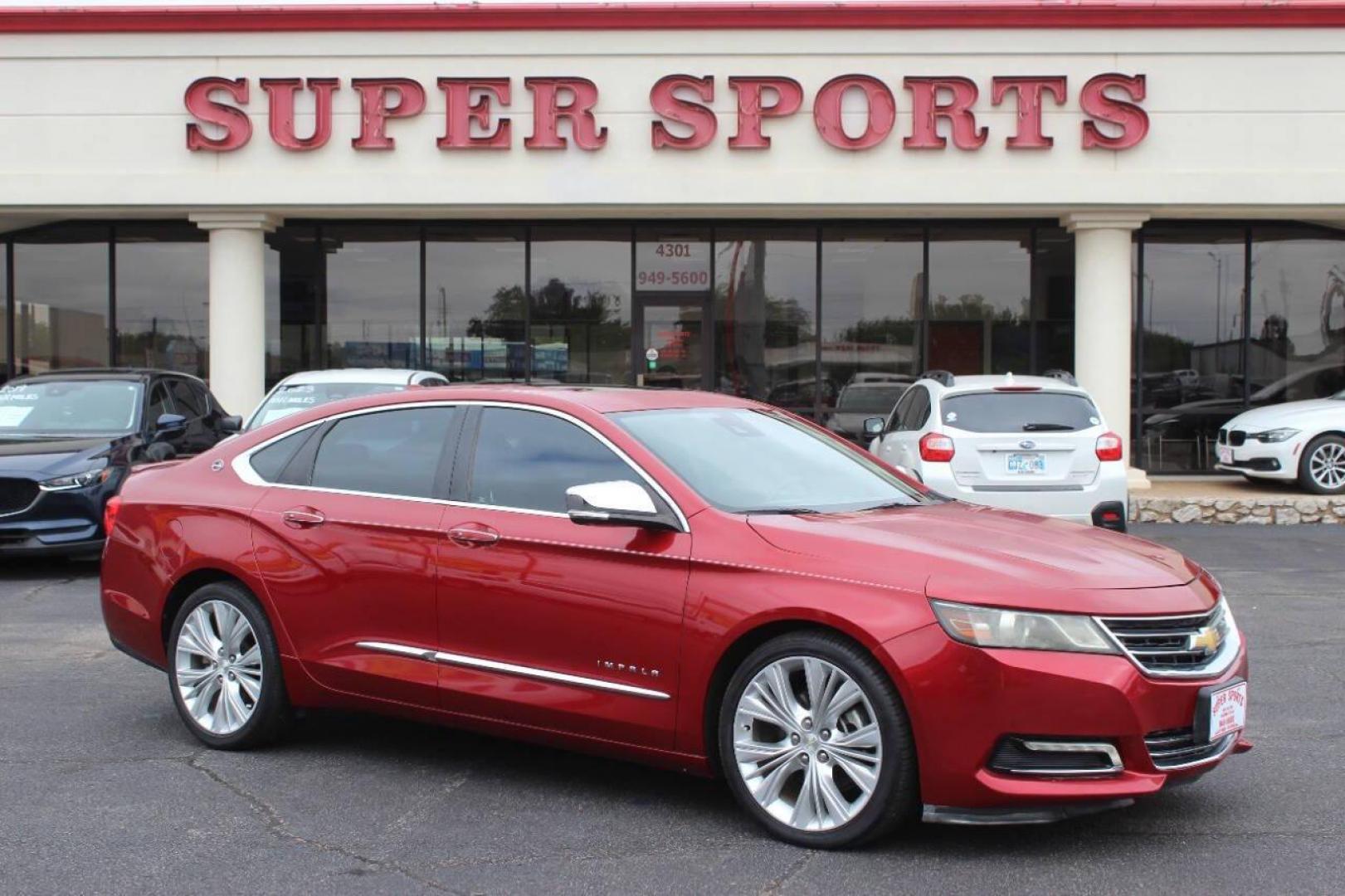 2014 Red Chevrolet Impala 2LZ (1G1155S36EU) with an 3.6L V6 DOHC 24VV FFV engine, 6-Speed Automatic transmission, located at 4301 NW 39th , Oklahoma City, OK, 73112, (405) 949-5600, 35.512135, -97.598671 - NO DRIVERS LICENCE NO-FULL COVERAGE INSURANCE-NO CREDIT CHECK. COME ON OVER TO SUPERSPORTS AND TAKE A LOOK AND TEST DRIVE. PLEASE GIVE US A CALL AT (405) 949-5600. NO LICENSIA DE MANEJAR- NO SEGURO DE COBERTURA TOTAL- NO VERIFICACCION DE CREDITO. POR FAVOR VENGAN A SUPERSPORTS, ECHE UN - Photo#0