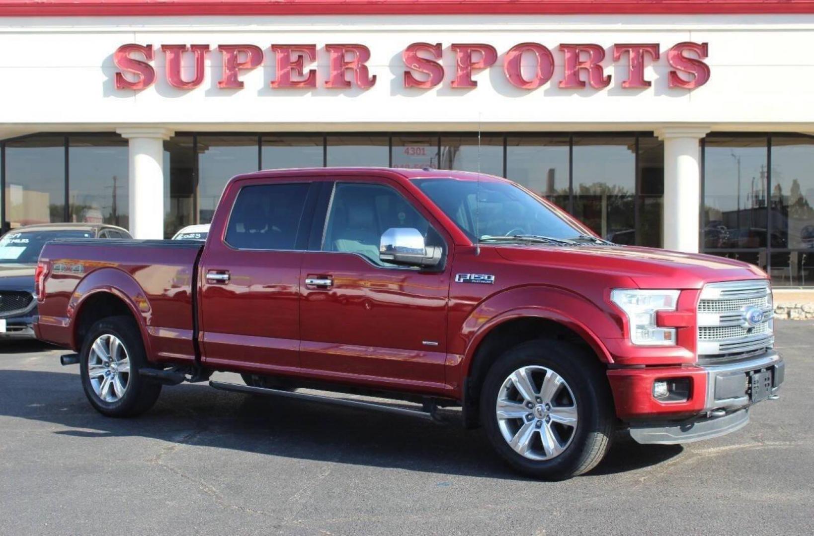 2015 Red Ford F-150 XL SuperCrew 6.5-ft. Bed 4WD (1FTFW1EGXFF) with an 3.5 V6 engine, 6-Speed Automatic transmission, located at 4301 NW 39th , Oklahoma City, OK, 73112, (405) 949-5600, 35.512135, -97.598671 - NO DRIVERS LICENCE NO-FULL COVERAGE INSURANCE-NO CREDIT CHECK. COME ON OVER TO SUPERSPORTS AND TAKE A LOOK AND TEST DRIVE. PLEASE GIVE US A CALL AT (405) 949-5600. NO LICENSIA DE MANEJAR- NO SEGURO DE COBERTURA TOTAL- NO VERIFICACCION DE CREDITO. POR FAVOR VENGAN A SUPERSPORTS, ECHE UN - Photo#0