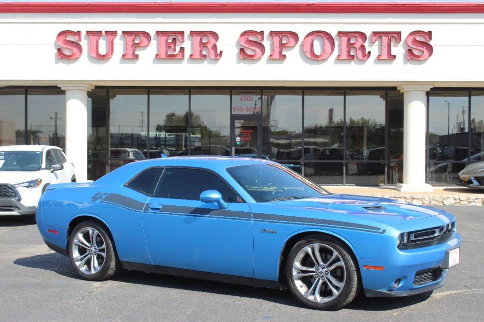 2016 Blue Dodge Challenger R/T Plus (2C3CDZBT4GH) with an 5.7L V8 OHV 16V engine, Automatic 8-Speed transmission, located at 4301 NW 39th , Oklahoma City, OK, 73112, (405) 949-5600, 35.512135, -97.598671 - Photo#0