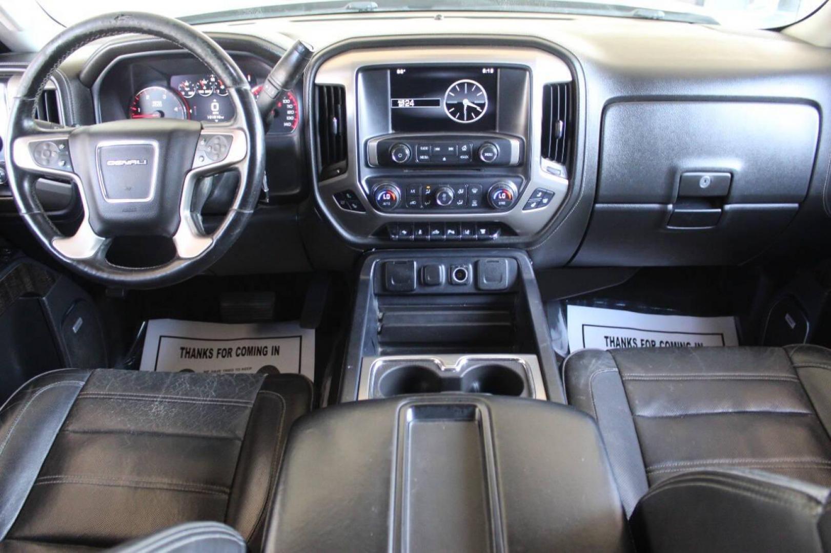 2015 Black GMC Sierra 3500HD Denali Crew Cab 4WD (1GT424E80FF) with an 6.6L V8 OHV 16 DIESEL engine, 6-Speed Automatic transmission, located at 4301 NW 39th , Oklahoma City, OK, 73112, (405) 949-5600, 35.512135, -97.598671 - Photo#16