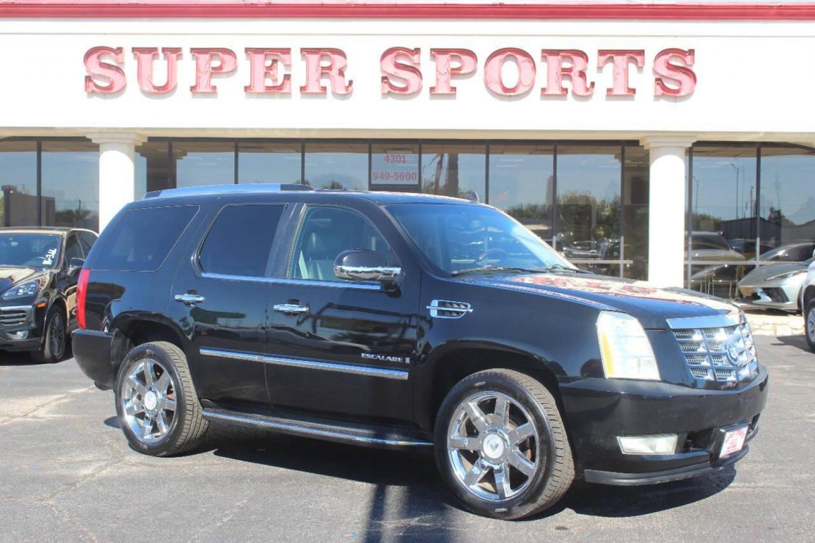 2008 Black Cadillac Escalade AWD (1GYFK63808R) with an 6.2L V8 OHV 16V engine, 6-Speed Automatic Overdrive transmission, located at 4301 NW 39th , Oklahoma City, OK, 73112, (405) 949-5600, 35.512135, -97.598671 - NO DRIVERS LICENCE NO-FULL COVERAGE INSURANCE-NO CREDIT CHECK. COME ON OVER TO SUPERSPORTS AND TAKE A LOOK AND TEST DRIVE. PLEASE GIVE US A CALL AT (405) 949-5600. NO LICENSIA DE MANEJAR- NO SEGURO DE COBERTURA TOTAL- NO VERIFICACCION DE CREDITO. POR FAVOR VENGAN A SUPERSPORTS, ECHE UN - Photo#0