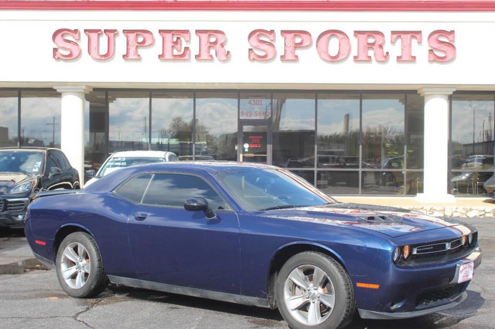 2016 Blue Dodge Challenger SXT (2C3CDZAG8GH) with an 3.6L V6 DOHC 24V engine, 5A transmission, located at 4301 NW 39th , Oklahoma City, OK, 73112, (405) 949-5600, 35.512135, -97.598671 - NO DRIVERS LICENCE NO-FULL COVERAGE INSURANCE-NO CREDIT CHECK. COME ON OVER TO SUPERSPORTS AND TAKE A LOOK AND TEST DRIVE. PLEASE GIVE US A CALL AT (405) 949-5600. NO LICENSIA DE MANEJAR- NO SEGURO DE COBERTURA TOTAL- NO VERIFICACCION DE CREDITO. POR FAVOR VENGAN A SUPERSPORTS, ECHE UN - Photo#0