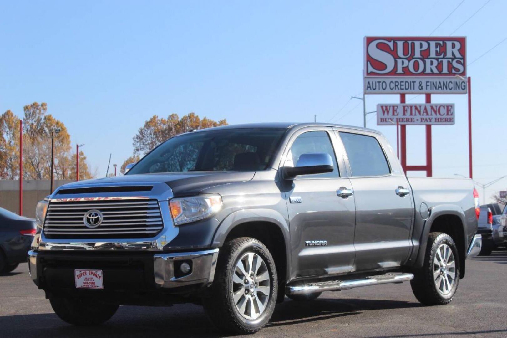 2017 Gray Toyota Tundra Limited 5.7L FFV CrewMax 2WD (5TFFW5F19HX) with an 5.7L V8 DOHC 32V FFV engine, 6A transmission, located at 4301 NW 39th , Oklahoma City, OK, 73112, (405) 949-5600, 35.512135, -97.598671 - NO DRIVERS LICENCE NO-FULL COVERAGE INSURANCE-NO CREDIT CHECK. COME ON OVER TO SUPERSPORTS AND TAKE A LOOK AND TEST DRIVE. PLEASE GIVE US A CALL AT (405) 949-5600. NO LICENSIA DE MANEJAR- NO SEGURO DE COBERTURA TOTAL- NO VERIFICACCION DE CREDITO. POR FAVOR VENGAN A SUPERSPORTS, ECHE UN - Photo#6