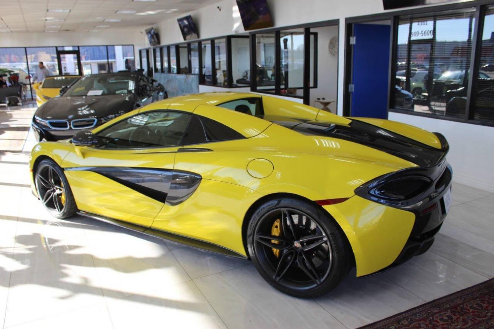 2018 Yellow McLaren 570s Spider (SBM13FAA2JW) with an 3.8L V8 TURBO engine, 7A transmission, located at 4301 NW 39th , Oklahoma City, OK, 73112, (405) 949-5600, 35.512135, -97.598671 - PERSONAL VEHILCE. this vehicle was purchased from insurance company due to theft recovery. it was stolen. looks and drives brand new its a must see. full service been done and new tires and fresh oil, NEW BATTERY. call for more info (405) 949-5600 THIS VEHICLE IS $144,900 , THIS VEHICLE CAN B - Photo#4