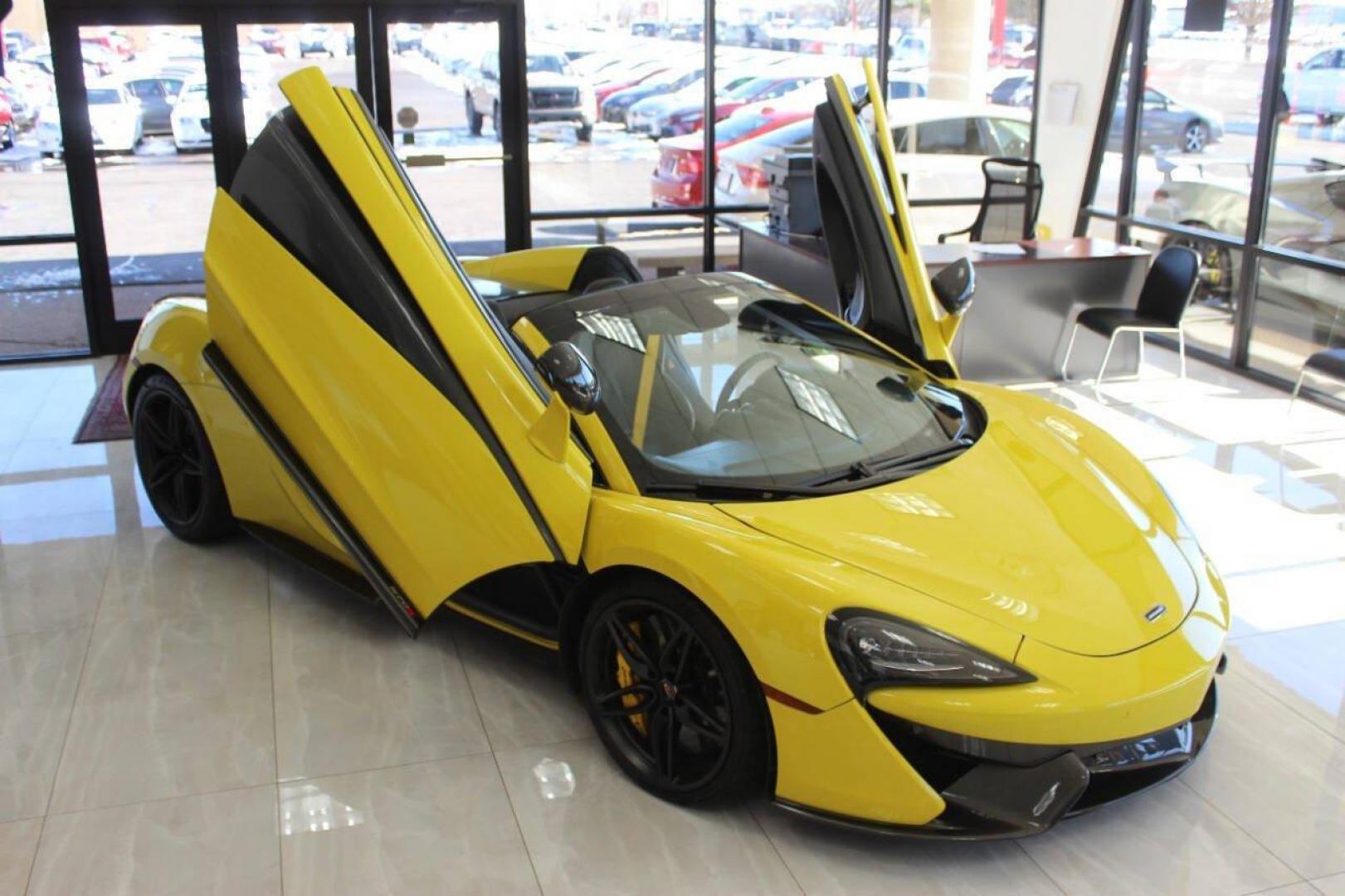 2018 Yellow McLaren 570s Spider (SBM13FAA2JW) with an 3.8L V8 TURBO engine, 7A transmission, located at 4301 NW 39th , Oklahoma City, OK, 73112, (405) 949-5600, 35.512135, -97.598671 - PERSONAL VEHILCE. this vehicle was purchased from insurance company due to theft recovery. it was stolen. looks and drives brand new its a must see. full service been done and new tires and fresh oil, NEW BATTERY. call for more info (405) 949-5600 THIS VEHICLE IS $144,900 , THIS VEHICLE CAN B - Photo#6