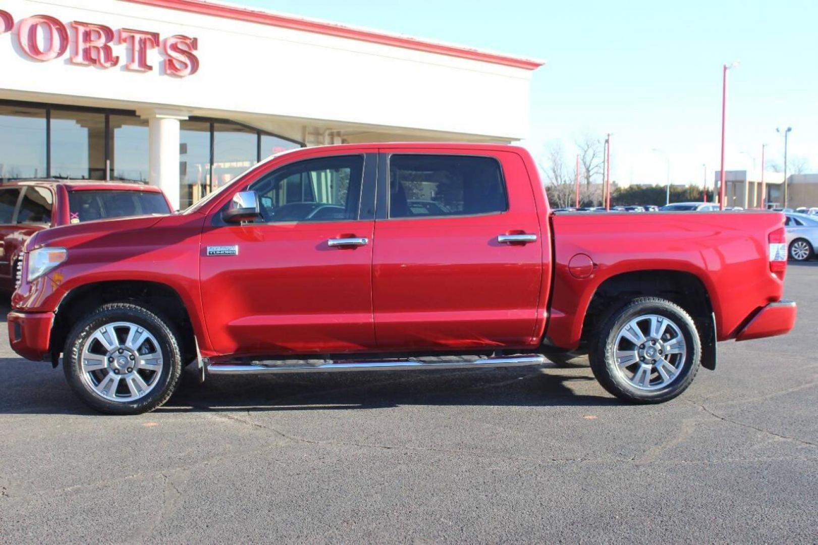 2017 Red Toyota Tundra Platinum CrewMax 5.7L FFV 4WD (5TFAW5F19HX) with an 5.7L V8 DOHC 32V engine, 6A transmission, located at 4301 NW 39th , Oklahoma City, OK, 73112, (405) 949-5600, 35.512135, -97.598671 - NO DRIVERS LICENCE NO-FULL COVERAGE INSURANCE-NO CREDIT CHECK. COME ON OVER TO SUPERSPORTS AND TAKE A LOOK AND TEST DRIVE. PLEASE GIVE US A CALL AT (405) 949-5600. NO LICENSIA DE MANEJAR- NO SEGURO DE COBERTURA TOTAL- NO VERIFICACCION DE CREDITO. POR FAVOR VENGAN A SUPERSPORTS, ECHE UN - Photo#6