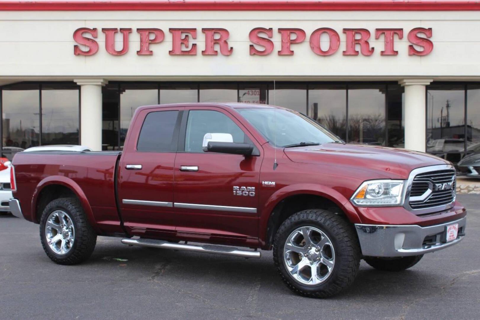 2016 Burgundy RAM 1500 Laramie Quad Cab 4WD (1C6RR7JT8GS) with an 5.7L V8 OHV 16V engine, 6A transmission, located at 4301 NW 39th , Oklahoma City, OK, 73112, (405) 949-5600, 35.512135, -97.598671 - NO DRIVERS LICENCE NO-FULL COVERAGE INSURANCE-NO CREDIT CHECK. COME ON OVER TO SUPERSPORTS AND TAKE A LOOK AND TEST DRIVE. PLEASE GIVE US A CALL AT (405) 949-5600. NO LICENSIA DE MANEJAR- NO SEGURO DE COBERTURA TOTAL- NO VERIFICACCION DE CREDITO. POR FAVOR VENGAN A SUPERSPORTS, ECHE UN - Photo#0