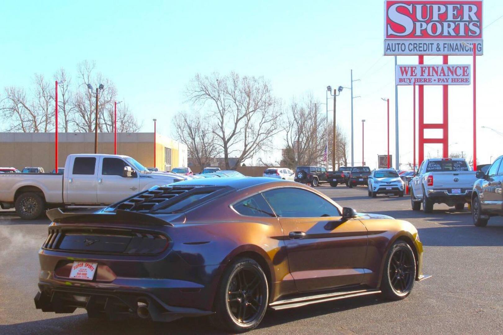 2019 Purple Ford Mustang EcoBoost Coupe (1FA6P8TH5K5) with an 2.3L L4 DOHC 16V engine, Automatic 10-Speed transmission, located at 4301 NW 39th , Oklahoma City, OK, 73112, (405) 949-5600, 35.512135, -97.598671 - Photo#3