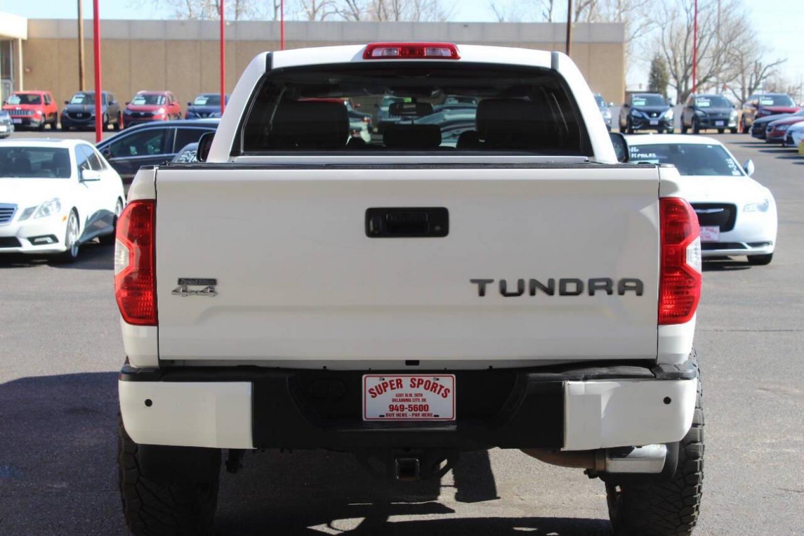 2015 White Toyota Tundra Platinum CrewMax 5.7L FFV 4WD (5TFAW5F18FX) with an 5.7L V8 DOHC 32V engine, 6-Speed Automatic transmission, located at 4301 NW 39th , Oklahoma City, OK, 73112, (405) 949-5600, 35.512135, -97.598671 - NO DRIVERS LICENCE NO-FULL COVERAGE INSURANCE-NO CREDIT CHECK. COME ON OVER TO SUPERSPORTS AND TAKE A LOOK AND TEST DRIVE. PLEASE GIVE US A CALL AT (405) 949-5600. NO LICENSIA DE MANEJAR- NO SEGURO DE COBERTURA TOTAL- NO VERIFICACCION DE CREDITO. POR FAVOR VENGAN A SUPERSPORTS, ECHE UN - Photo#16