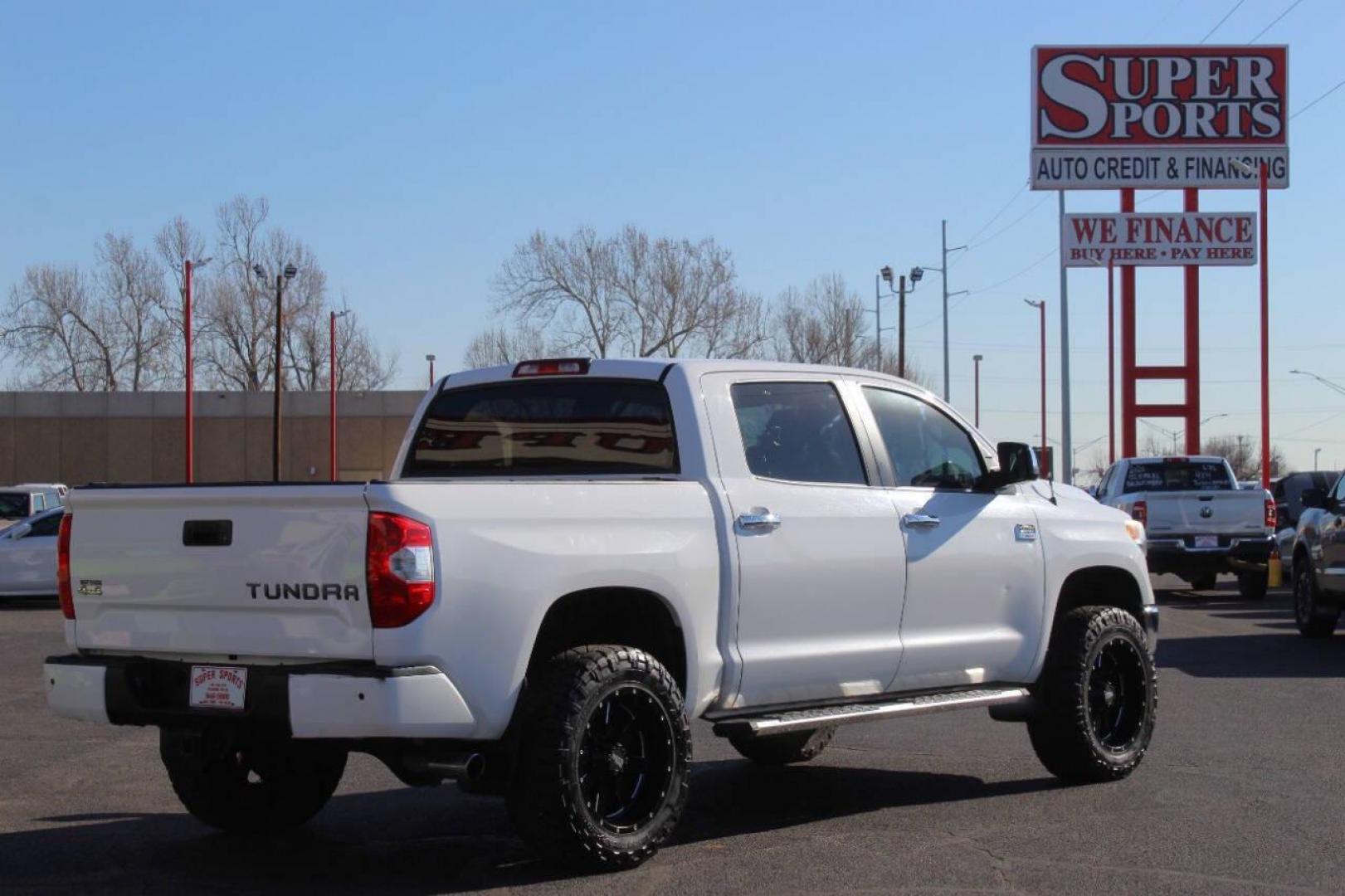 2015 White Toyota Tundra Platinum CrewMax 5.7L FFV 4WD (5TFAW5F18FX) with an 5.7L V8 DOHC 32V engine, 6-Speed Automatic transmission, located at 4301 NW 39th , Oklahoma City, OK, 73112, (405) 949-5600, 35.512135, -97.598671 - NO DRIVERS LICENCE NO-FULL COVERAGE INSURANCE-NO CREDIT CHECK. COME ON OVER TO SUPERSPORTS AND TAKE A LOOK AND TEST DRIVE. PLEASE GIVE US A CALL AT (405) 949-5600. NO LICENSIA DE MANEJAR- NO SEGURO DE COBERTURA TOTAL- NO VERIFICACCION DE CREDITO. POR FAVOR VENGAN A SUPERSPORTS, ECHE UN - Photo#3